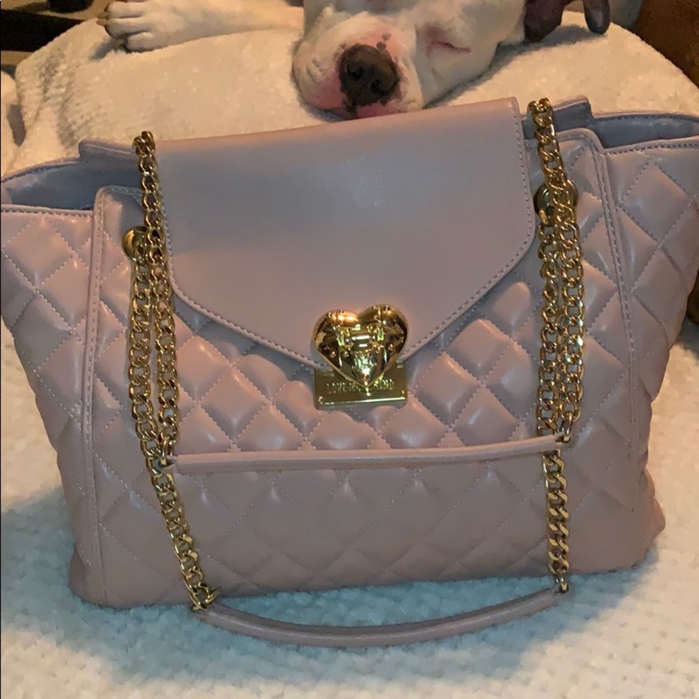 Moschino quilted  mauve purse